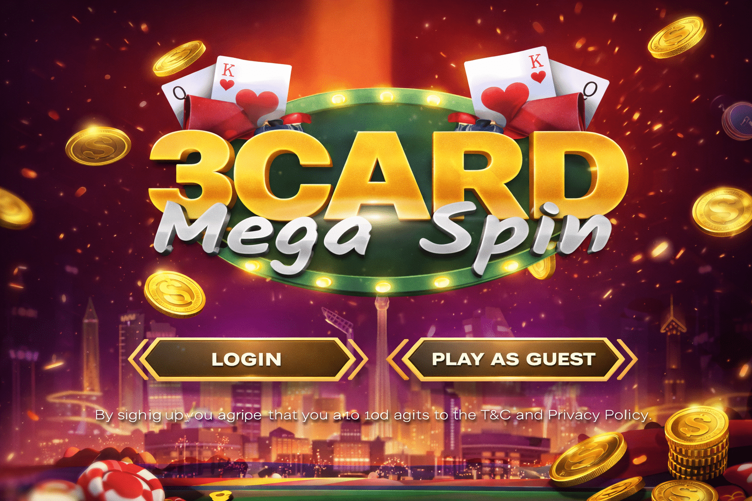 Mega Spin 3 CARDS game