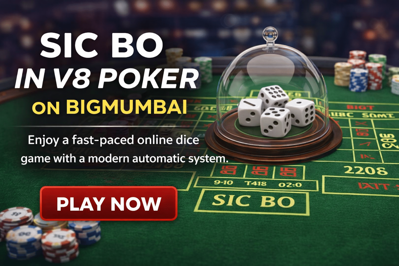Sic Bo at V8 Poker
